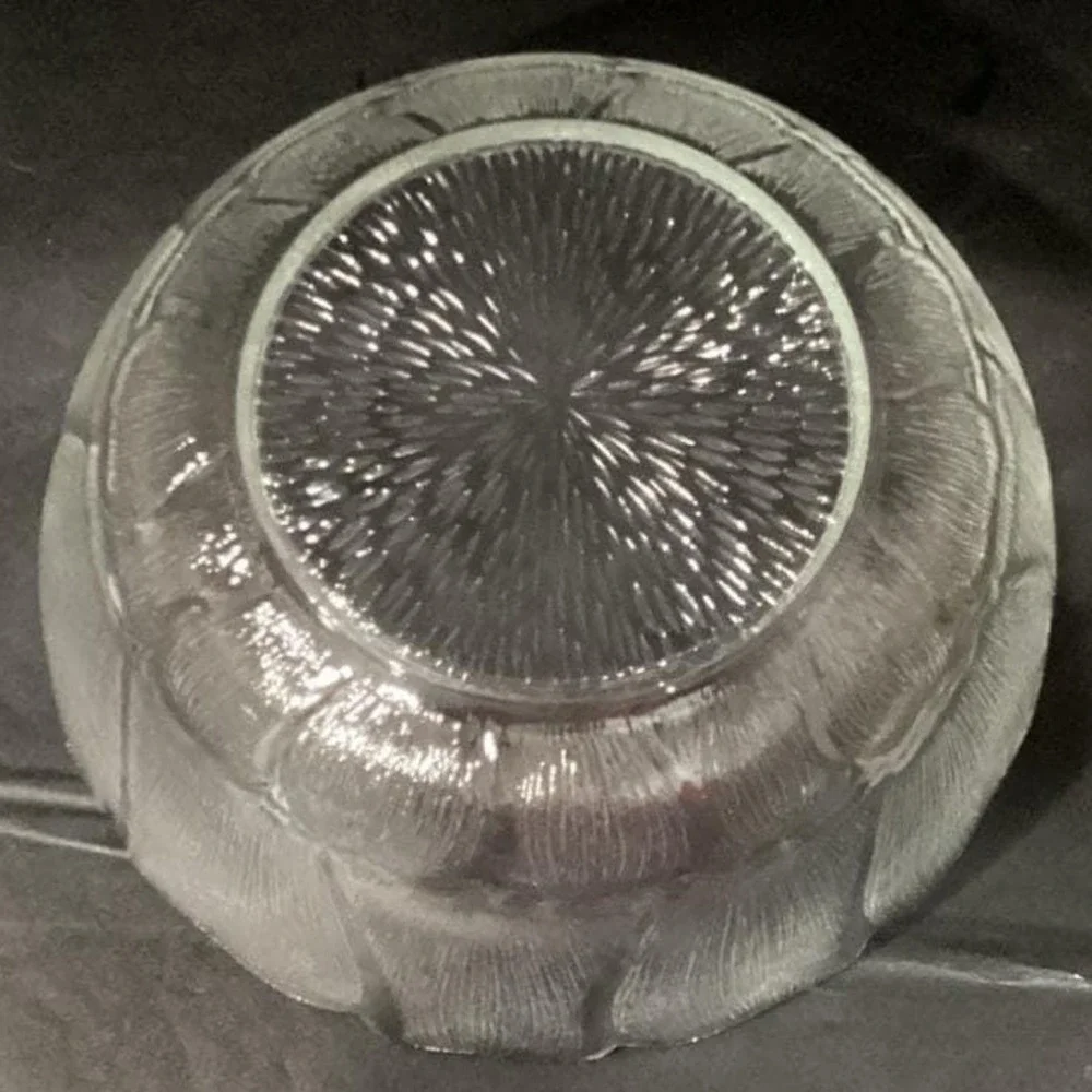Arcoroc Fleur Serving Bowl, Vintage Clear Tempered Glass Replacement Centerpiece